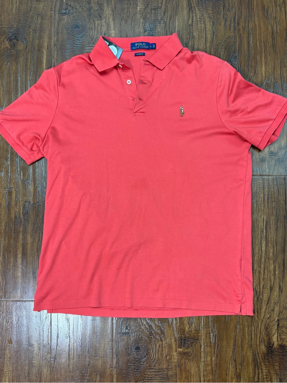 Polo by Ralph Lauren Men’s Coral-Red Short Sleeve Men’s Large Polo